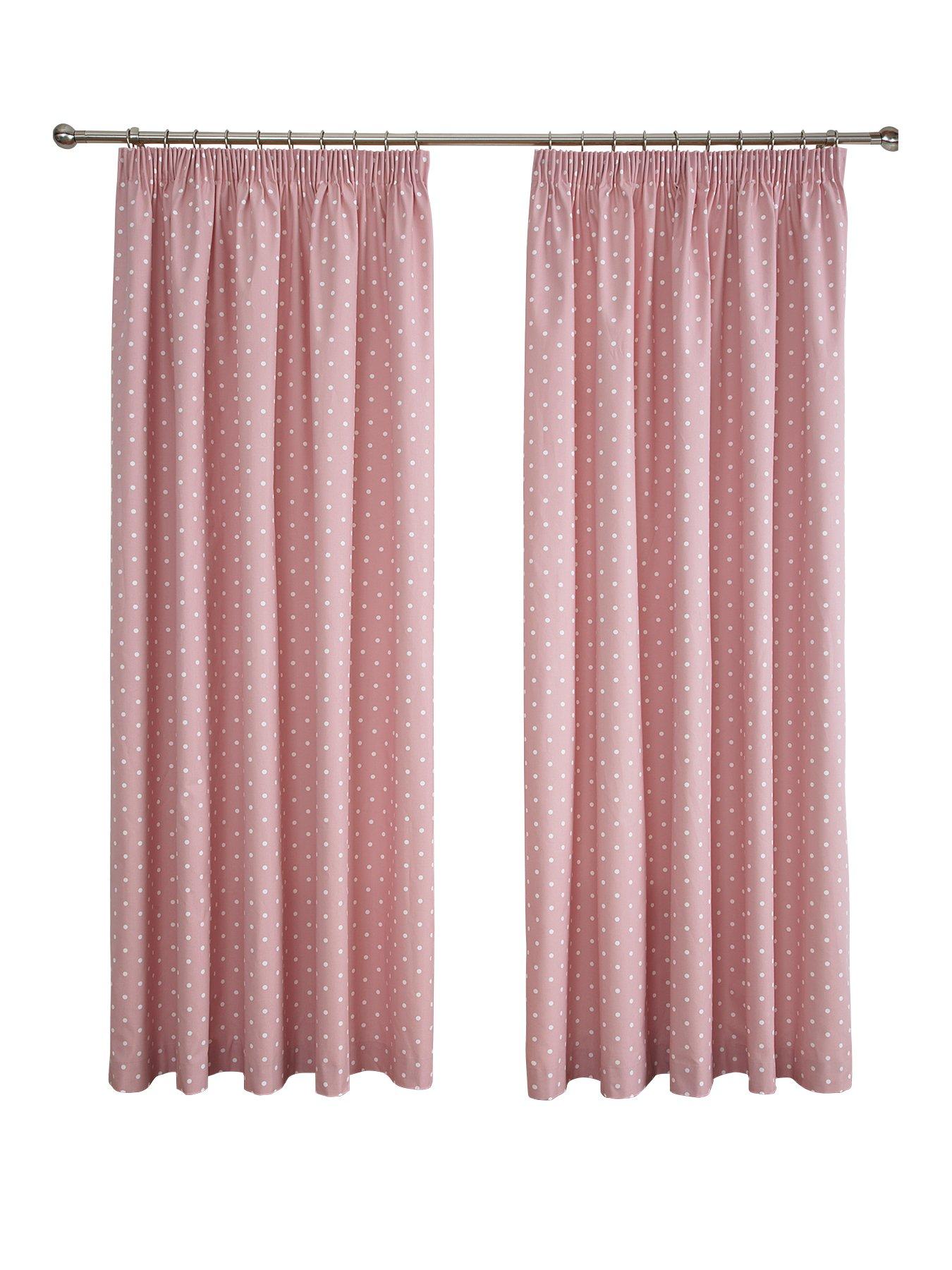 Dotty Thermal Blackout Pencil Pleat Curtains Littlewoodsireland Ie
