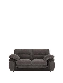 Lyla Fabric And Faux Leather 2 Seater Sofa Littlewoodsireland Ie Lyla Fabric And Faux Leather 2 Seater Sofa