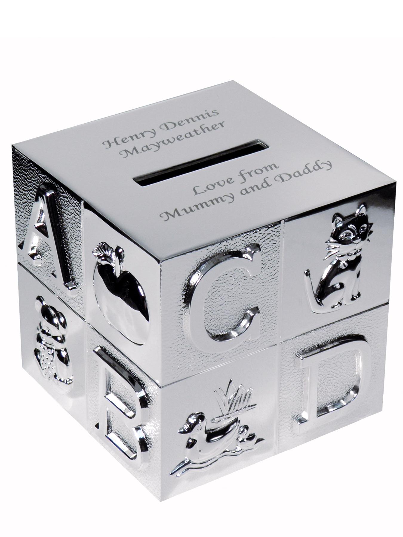 boys personalised money box