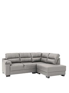 Corner Sofas Grey Home Garden Www Littlewoodsireland Ie Saskia Leather Faux Right Hand Compact Corner Chaise Sofa