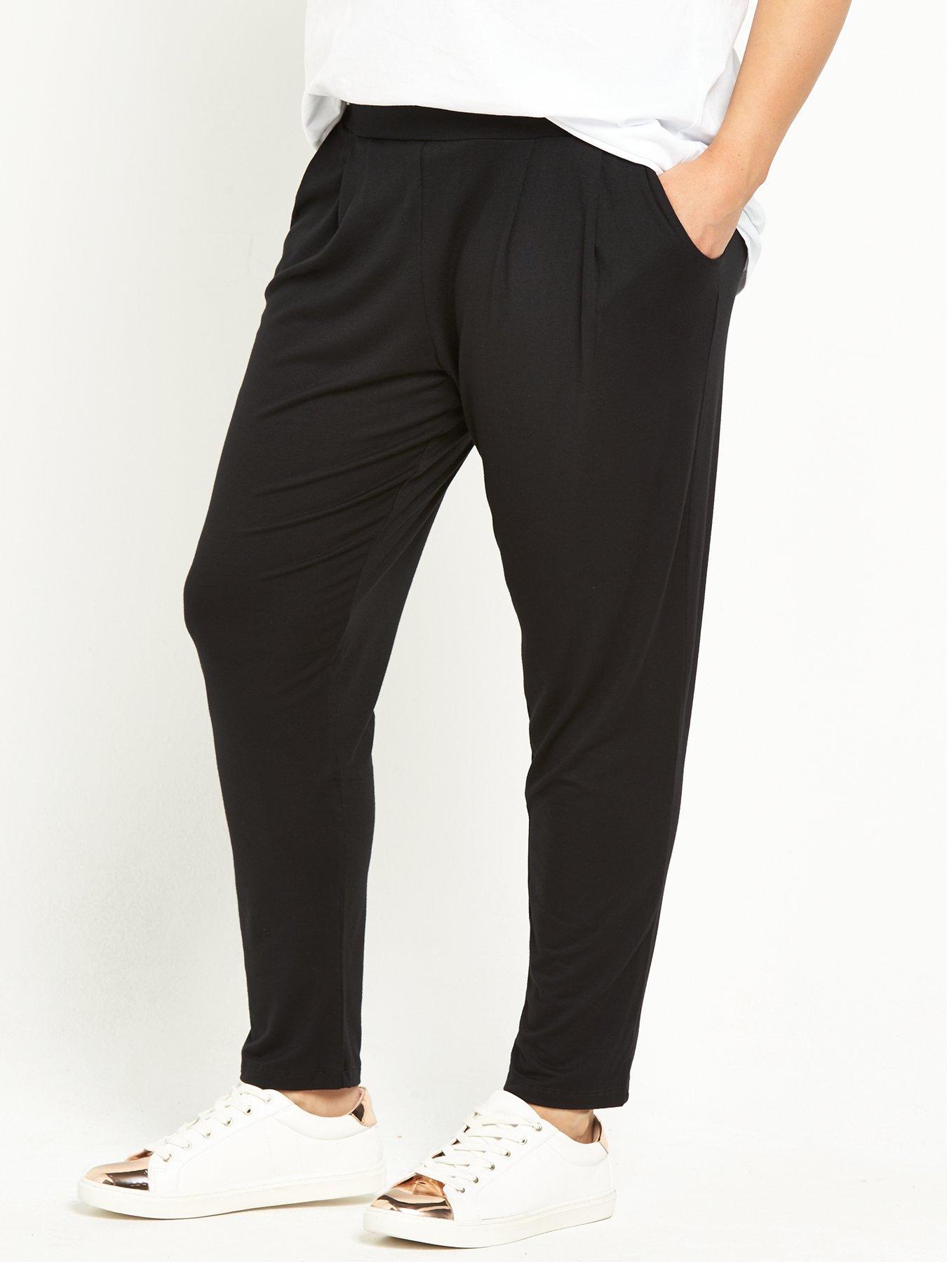 tapered jersey trousers