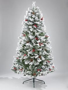 6ft Christmas Trees Decorations Home Garden Www Bavarian Pine Christmas Tree With Snow 6ft