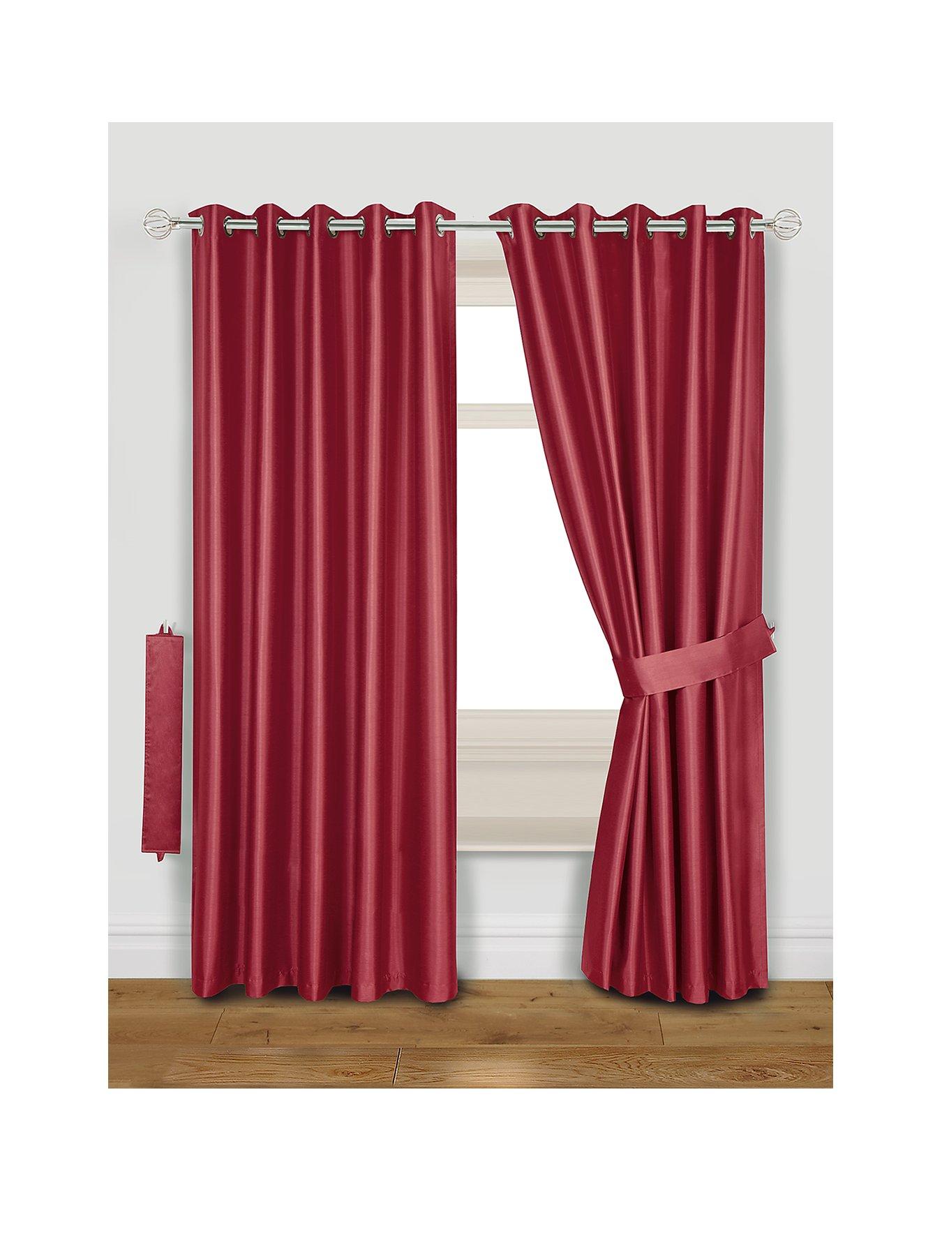 Curtains Pelmets Vintage Kashmir Burgundy Gold Pencil Pleat
