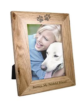 the-personalised-memento-company-personalised-6x4-pet-print-wooden-photo-frame
