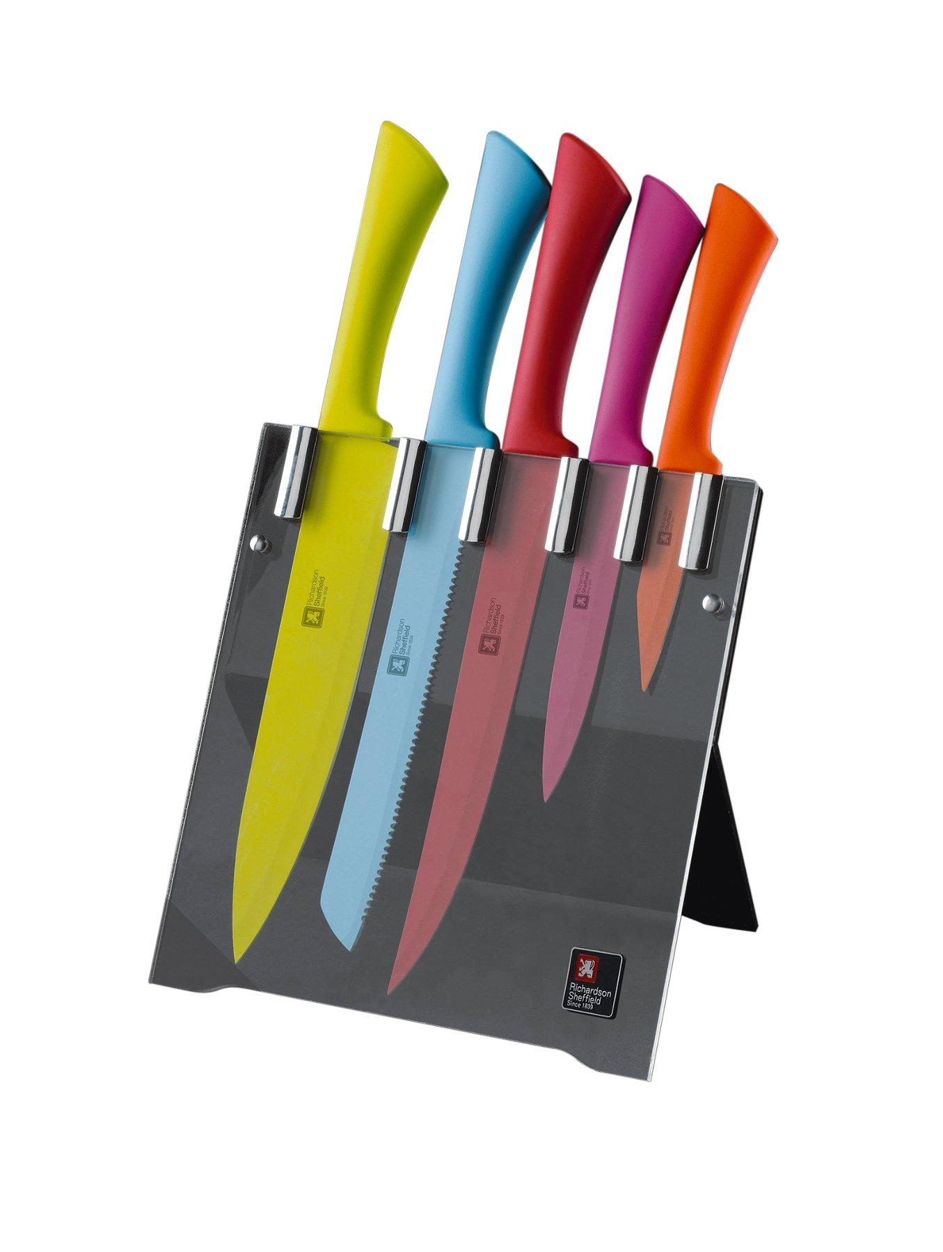 1320867590: Richardson Sheffield Love Colour 5-Piece Knife Block