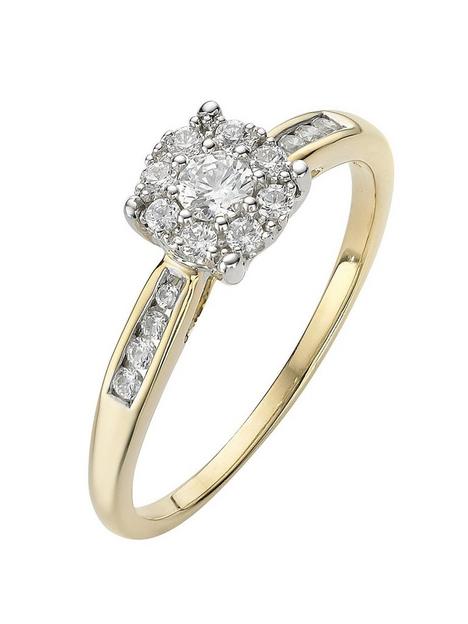 love-diamond-9-carat-yellow-gold-28-point-cluster-ring-with-stone-set-shoulders