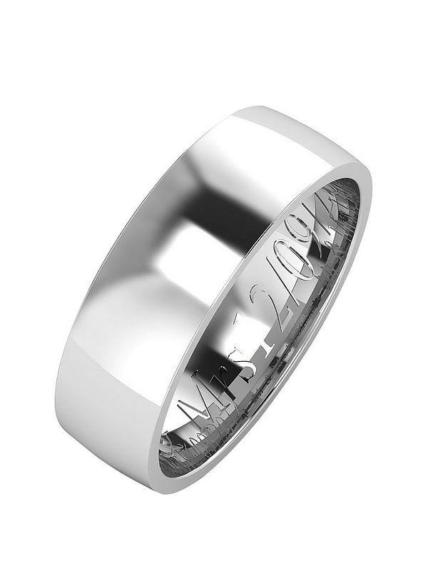 The Love Silver Collection Personalised Argentium Silver Wedding