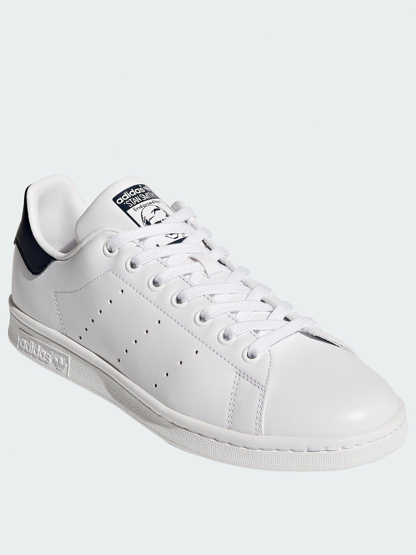all white stan smith trainers