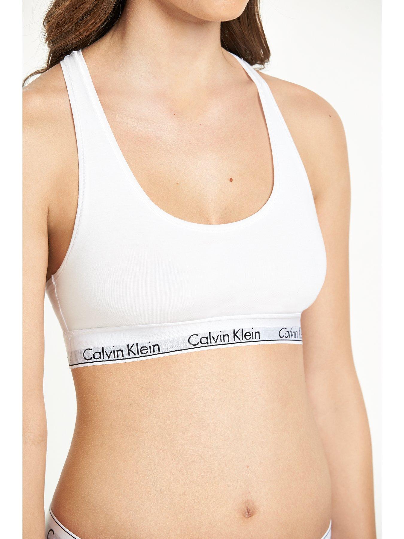 calvin klein modern cotton bralette white