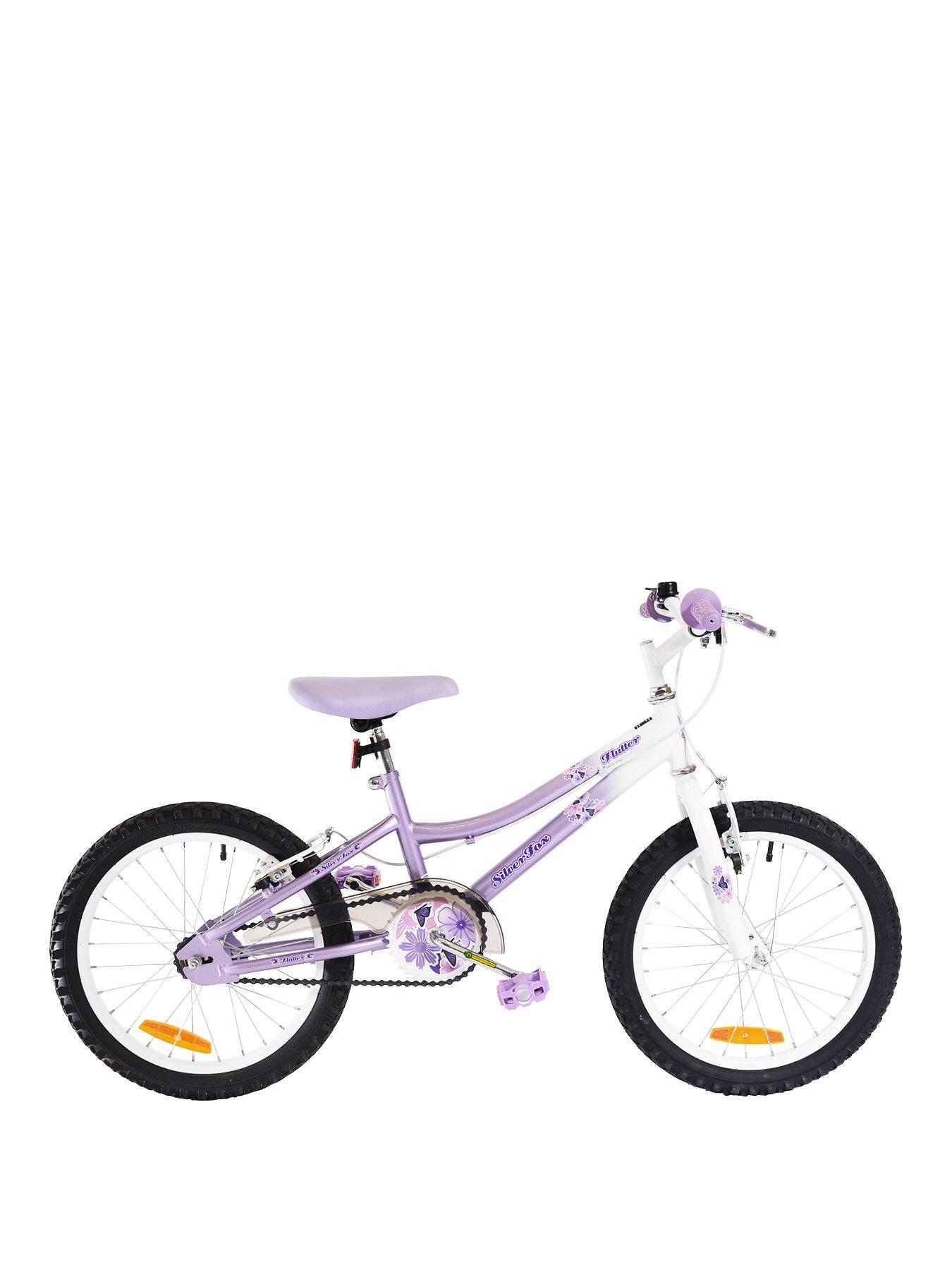 Muddyfox X Silverfox Girl Princess Spoked Wheels Bike with Slick Tread Tyres Pink//White Size 12-Inch