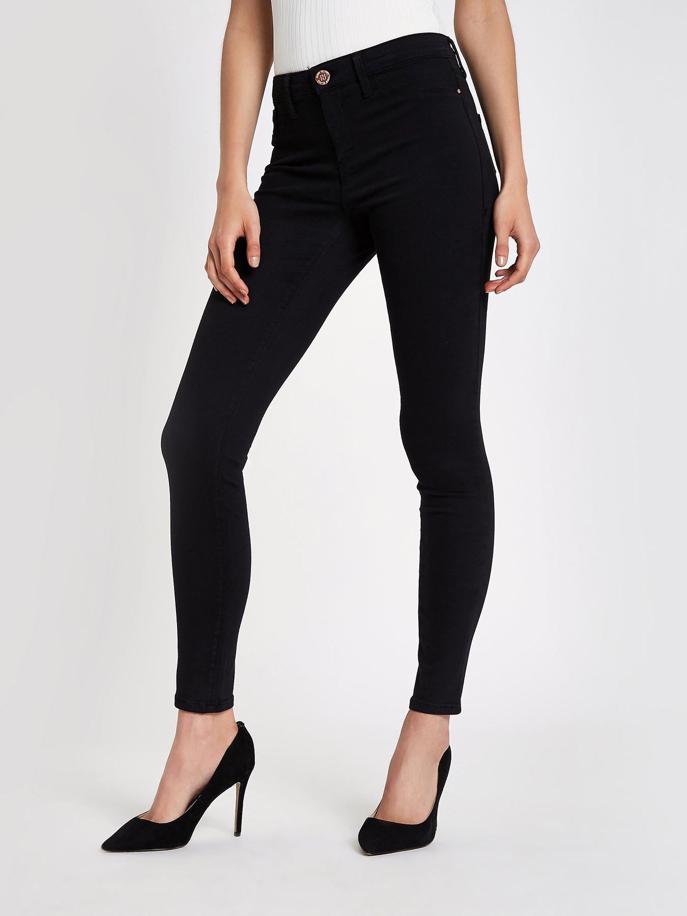 black jeggings river island