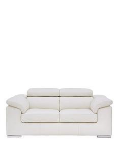 Leather Sofas White Home Garden Www Brady 100 Premium Leather 2 Seater Sofa