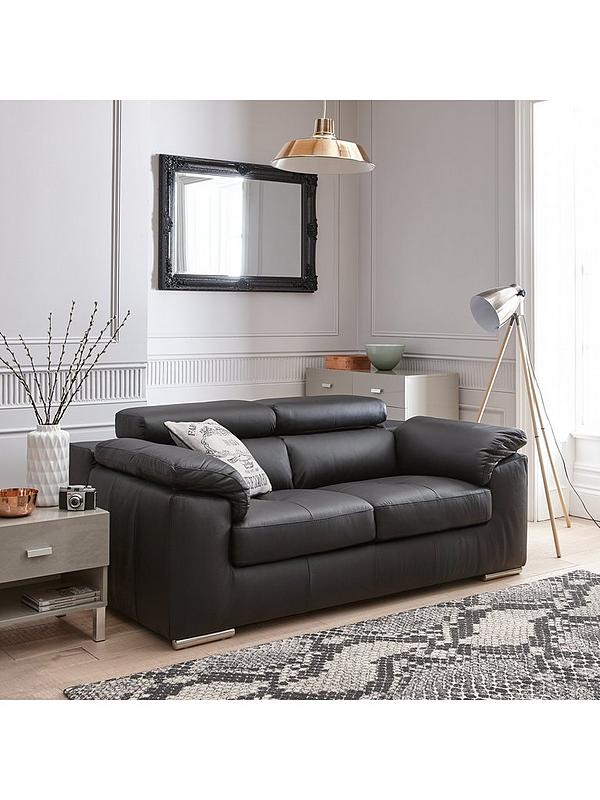 Premium Leather 2 Seater Sofa, Brady Leather Sofa