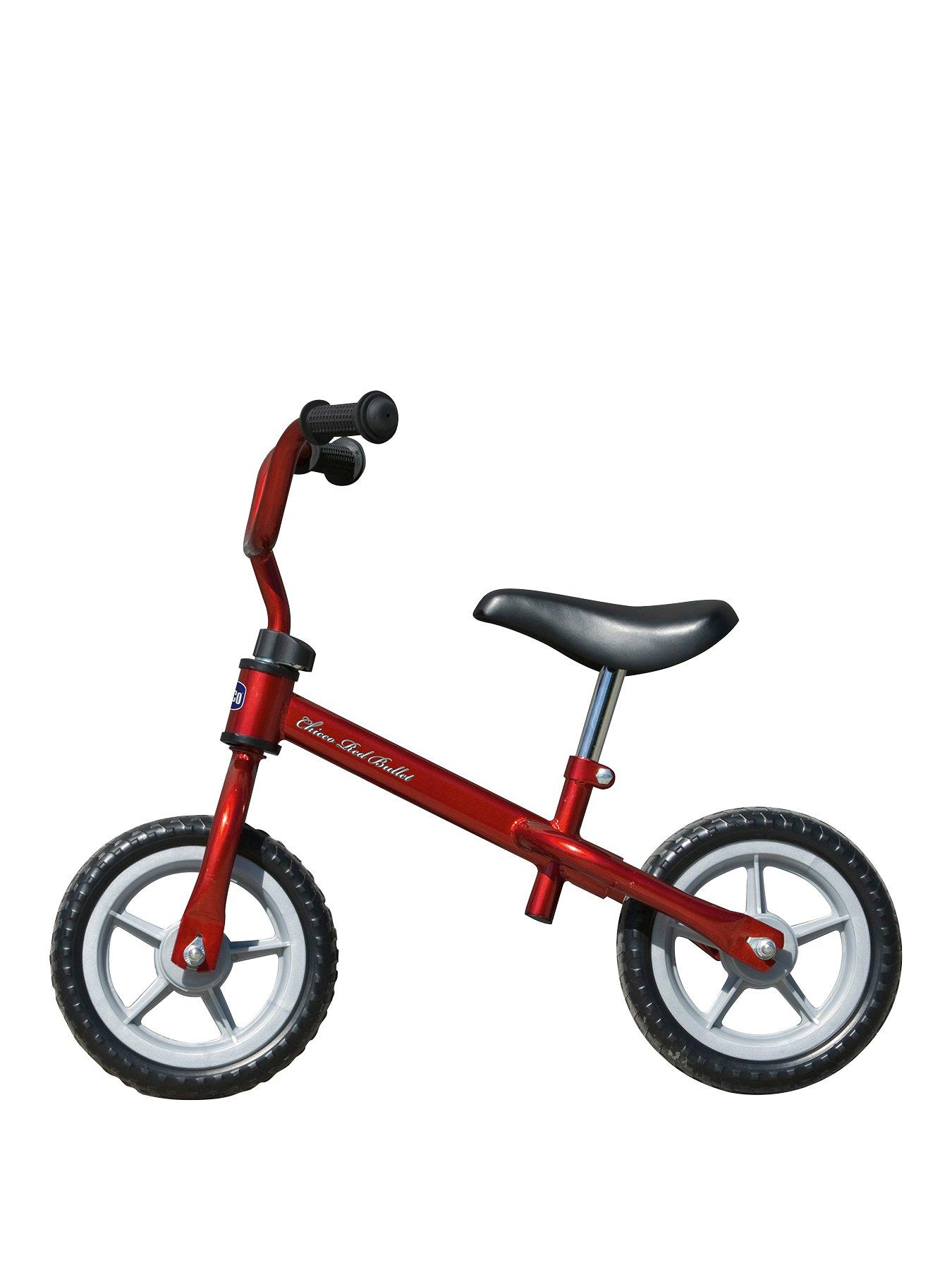 chicco red bullet balance bike set