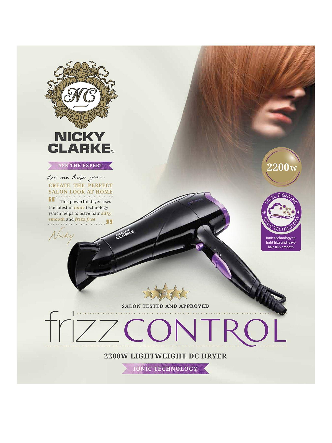 nicky clarke frizz control hair dryer
