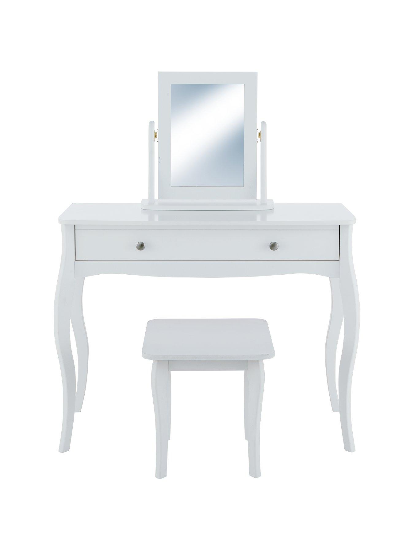 Panana Modern Girls Bedroom Dressing Table Sliding Mirrored Door