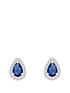 love-gem-sterlingnbspsilver-blue-and-white-cubic-zirconianbsppeardropnbspstud-earringsfront