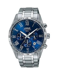 1600108699: Lorus Lorus Blue Dial Chronograph Stainless Steel Bracelet Mens Watch 1600108699: Lorus Lorus Blue Dial Chronograph Stainless Steel Bracelet Mens Watch
