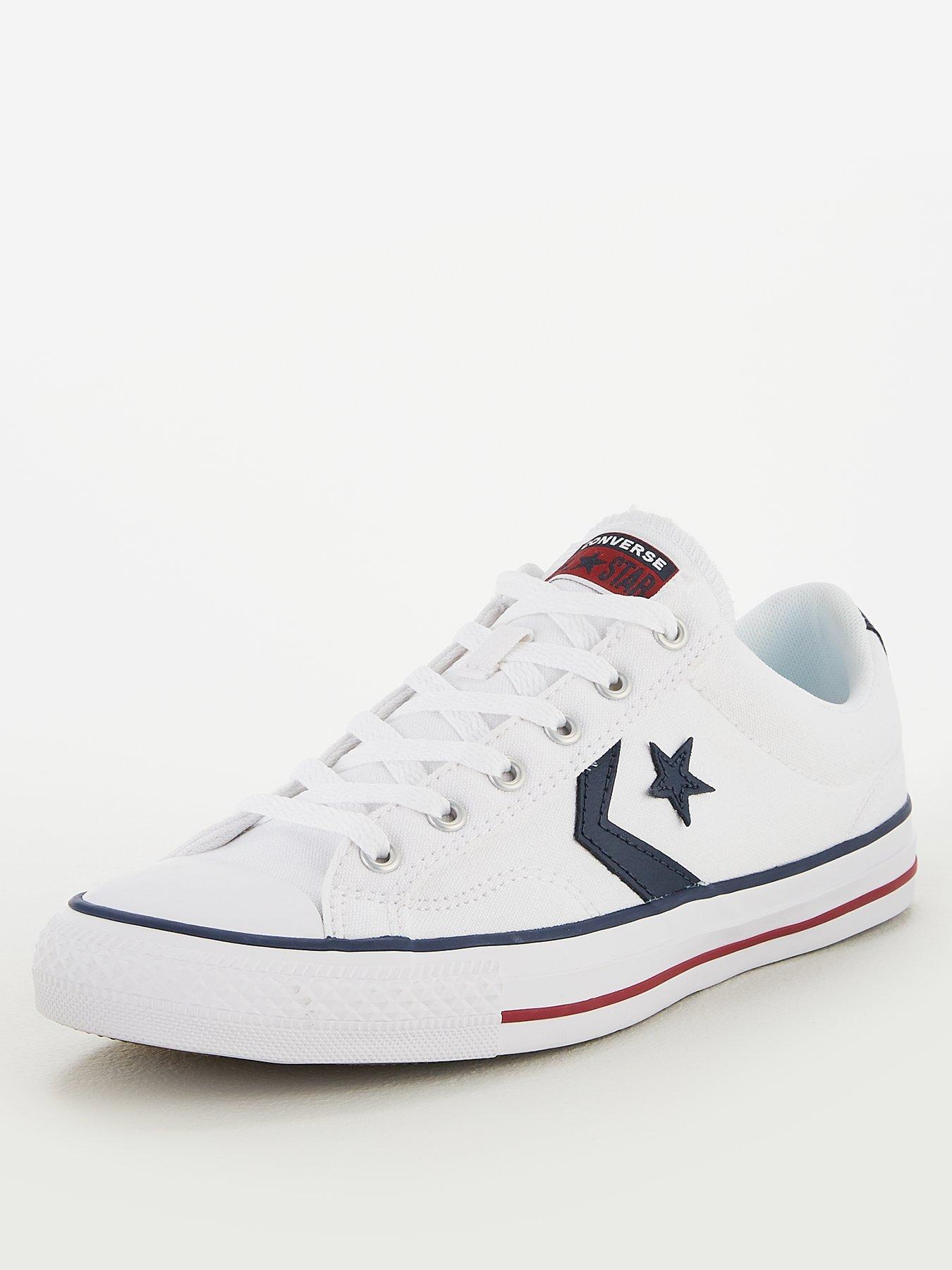 converse star player trainers in white