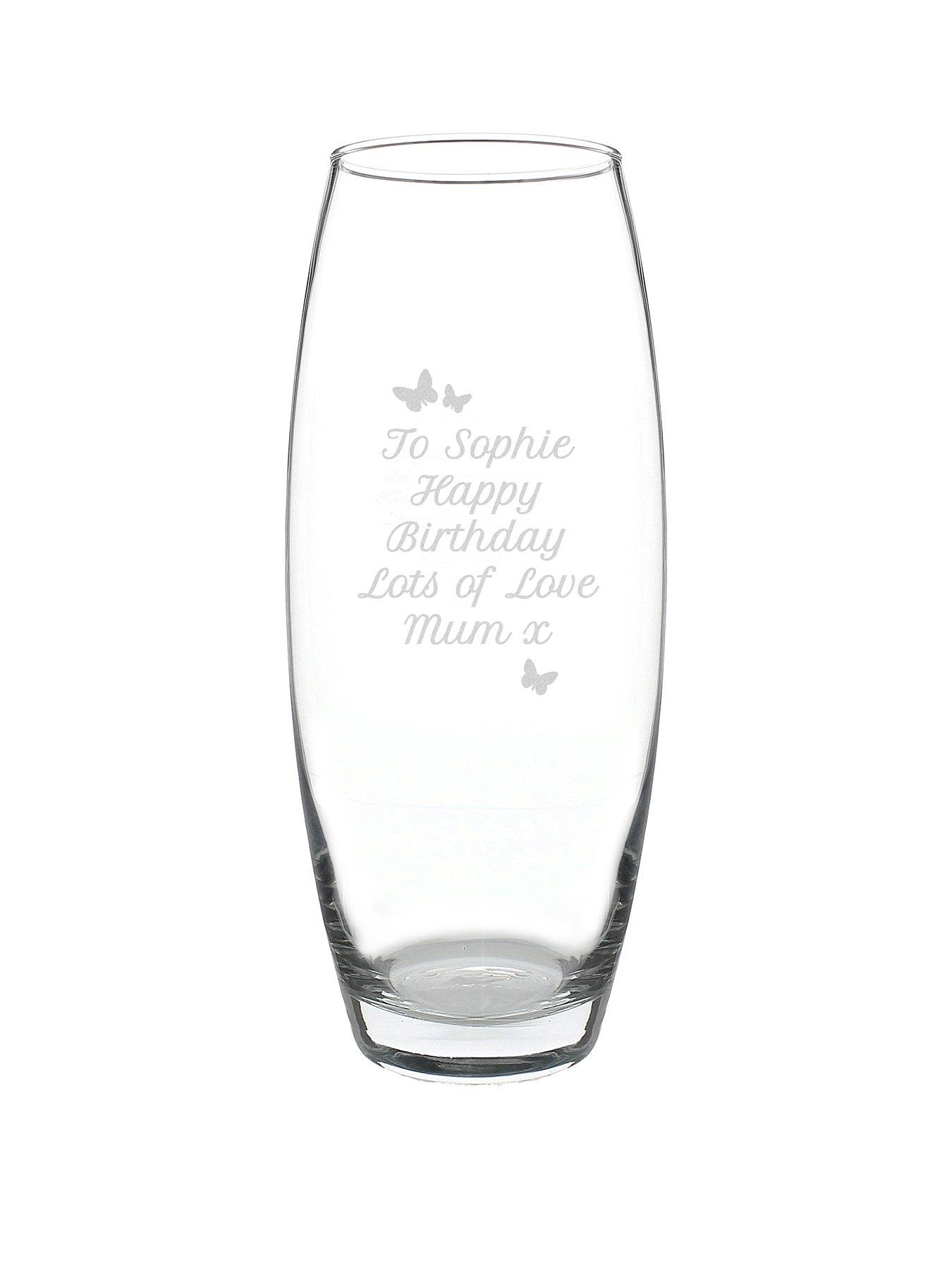 Personalised Butterfly Hourglass Vase Littlewoodsireland Ie