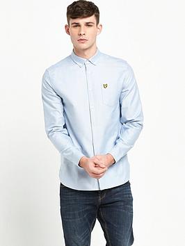 lyle-scott-long-sleeve-oxford-shirt-riviera-blue