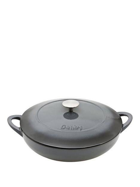 denby-halo-30cm-cast-iron-shallow-casserole-pot
