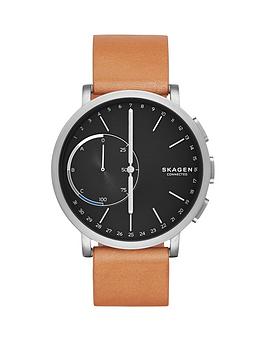 skagen-skagen-hagen-connected-black-dial-leather-strap-smart-watch skagen-skagen-hagen-connected-black-dial-leather-strap-smart-watch