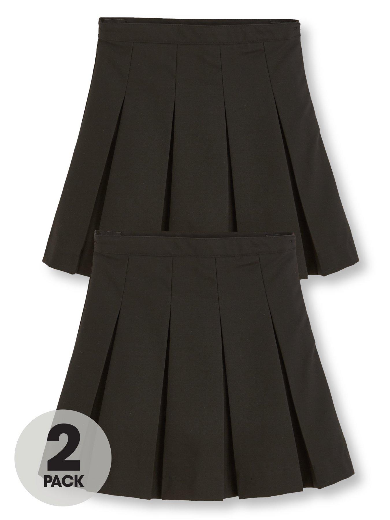 The Pyjama Party Girls School Trousers Black Navy Grey Adjustable Waist 3-15 Years 15-16 Years Regular, Black Zip Up Side Pocket