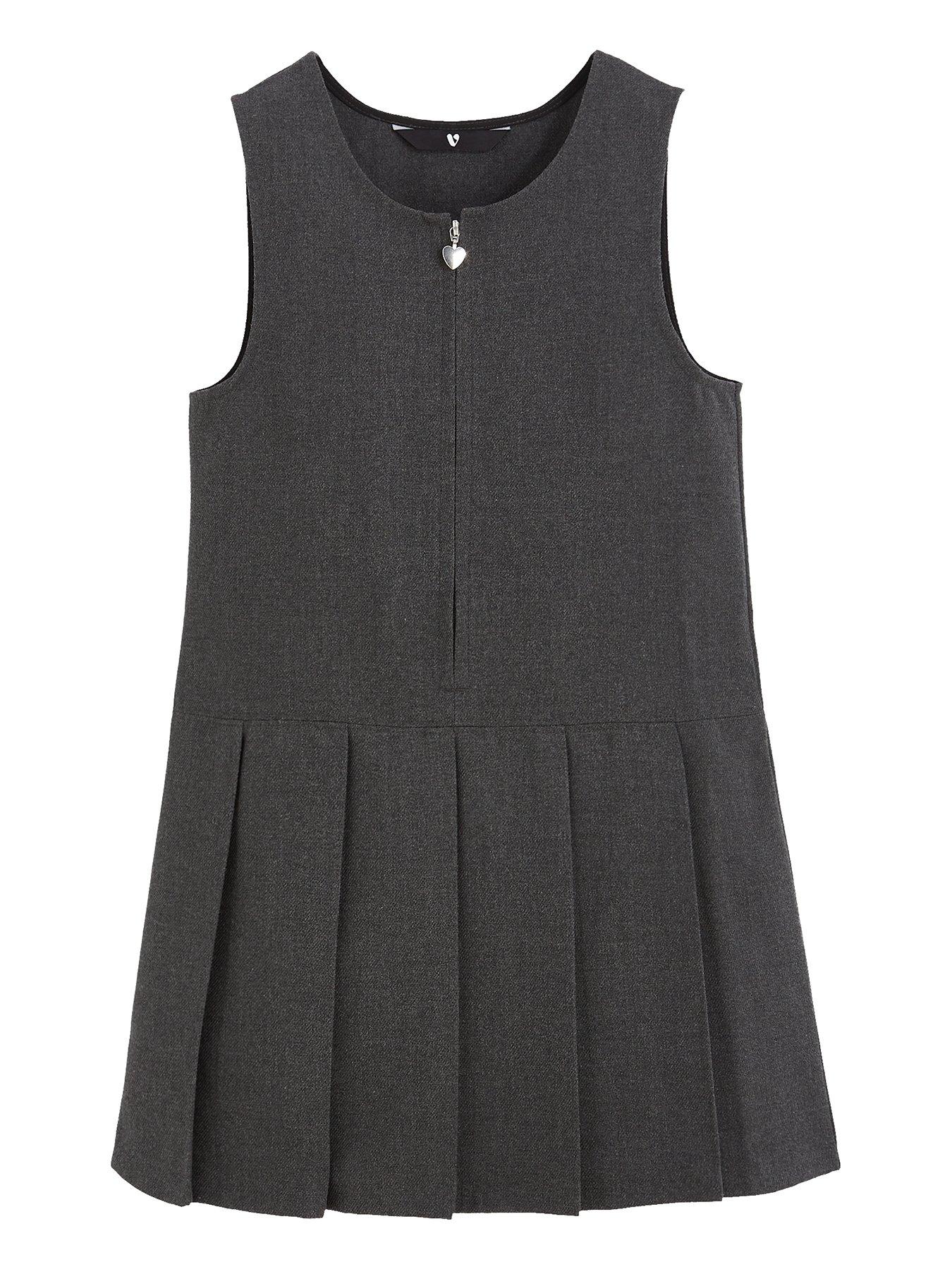 girls grey pinafore