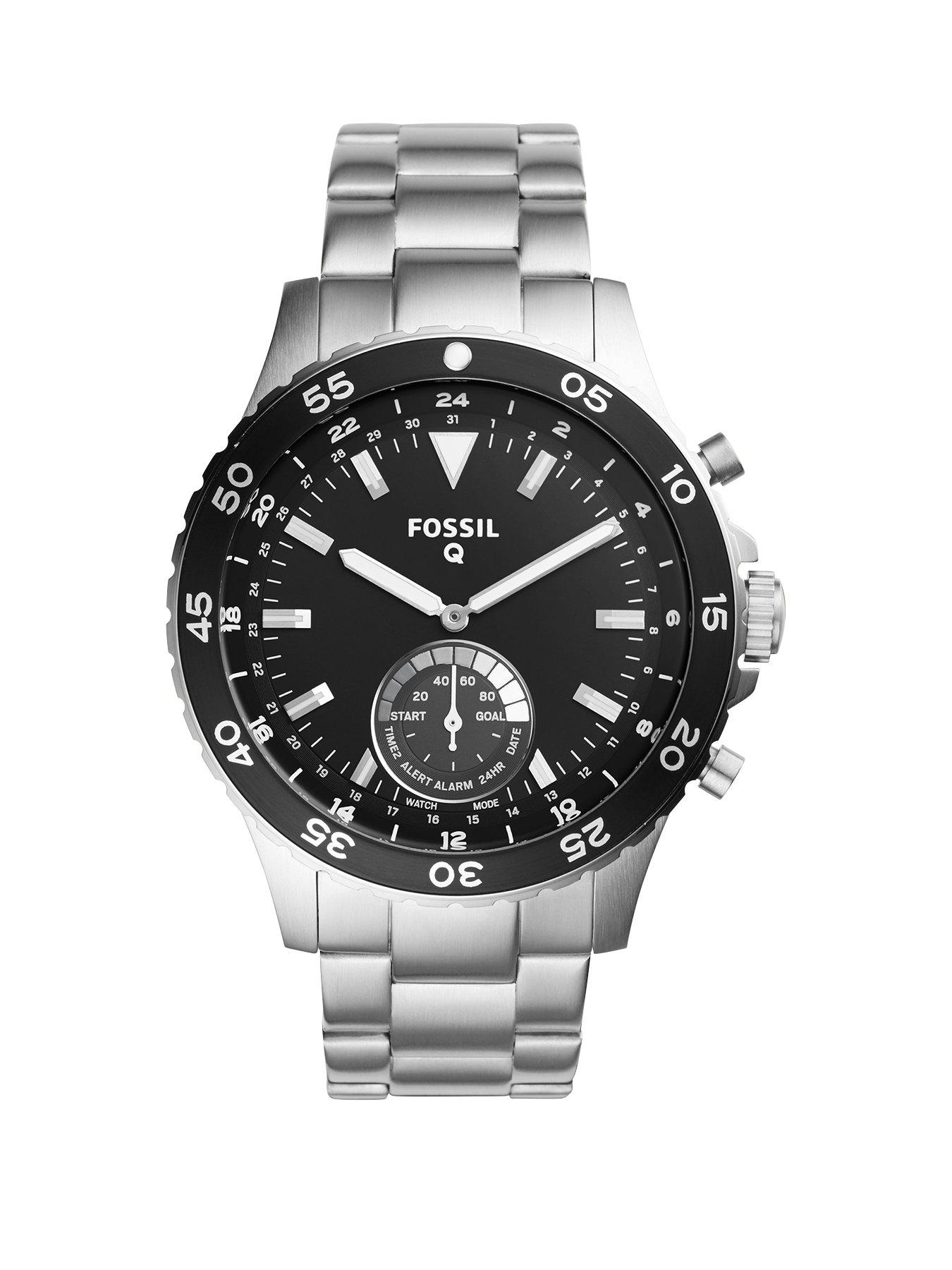 fossil-q-crewmaster-black-dial-stainless-steel-mens-hybrid-smart-watch