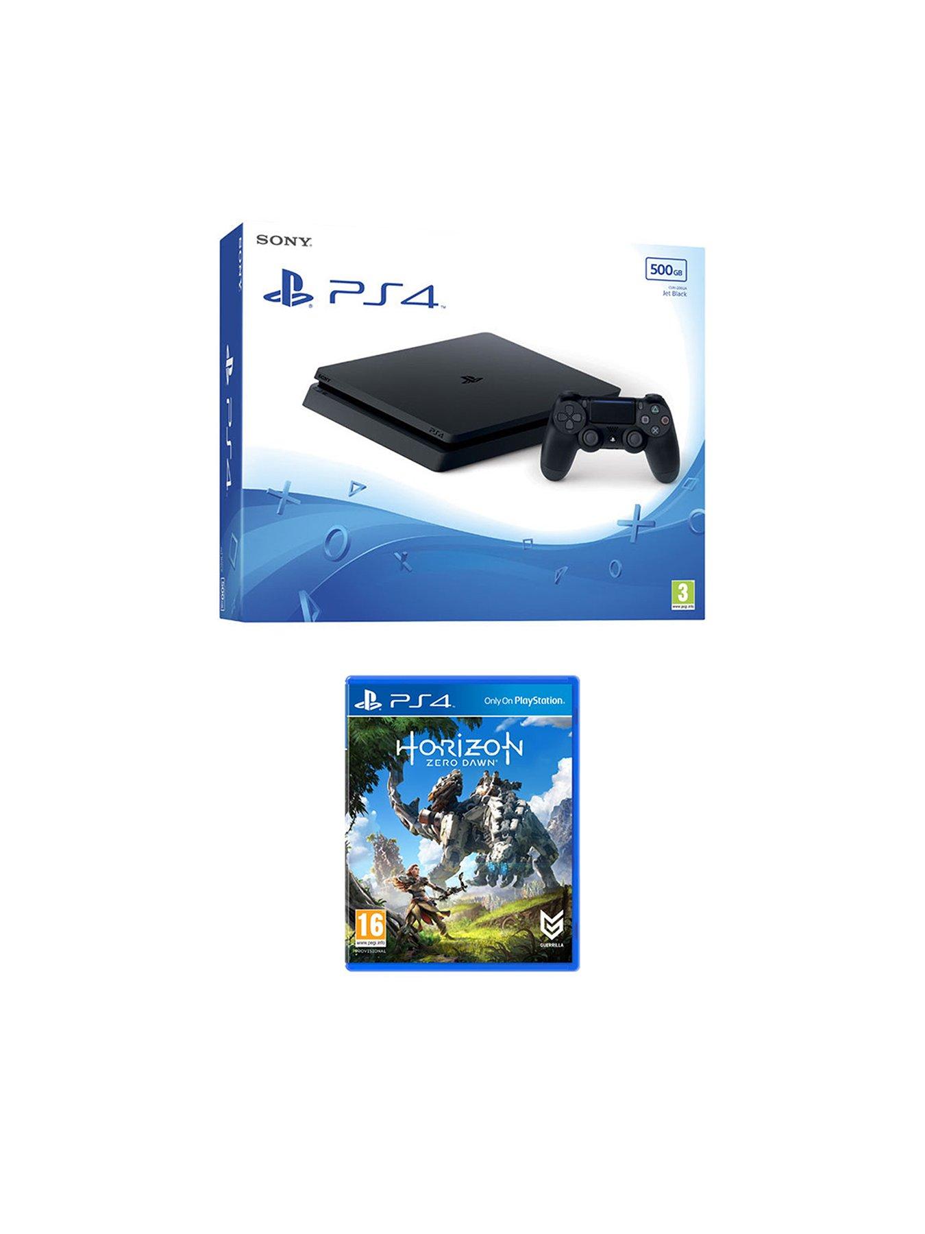 playstation-4-slim-500gb-black-console-with-horizon-zero-dawnnbspplus-optional-extra-controller-andor-12-months-playstation-network
