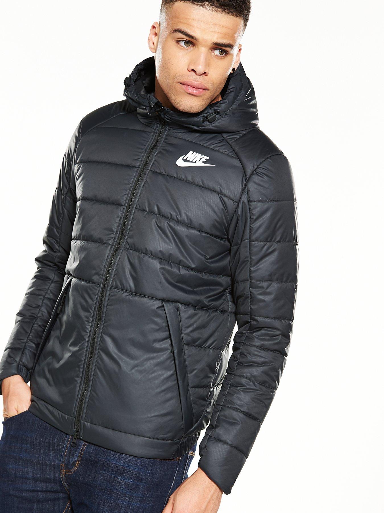 nike padded jacket blue