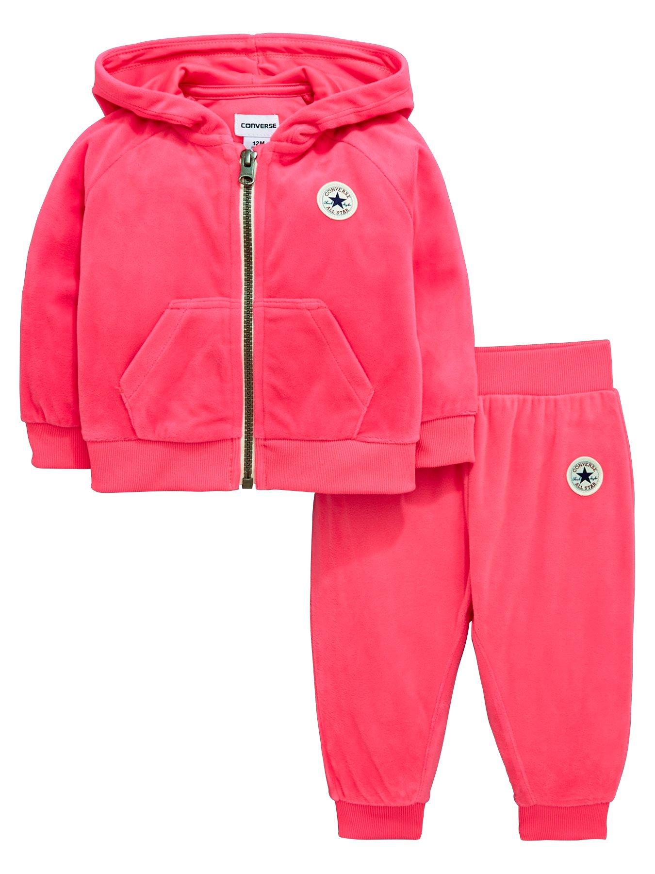 baby pink converse tracksuit