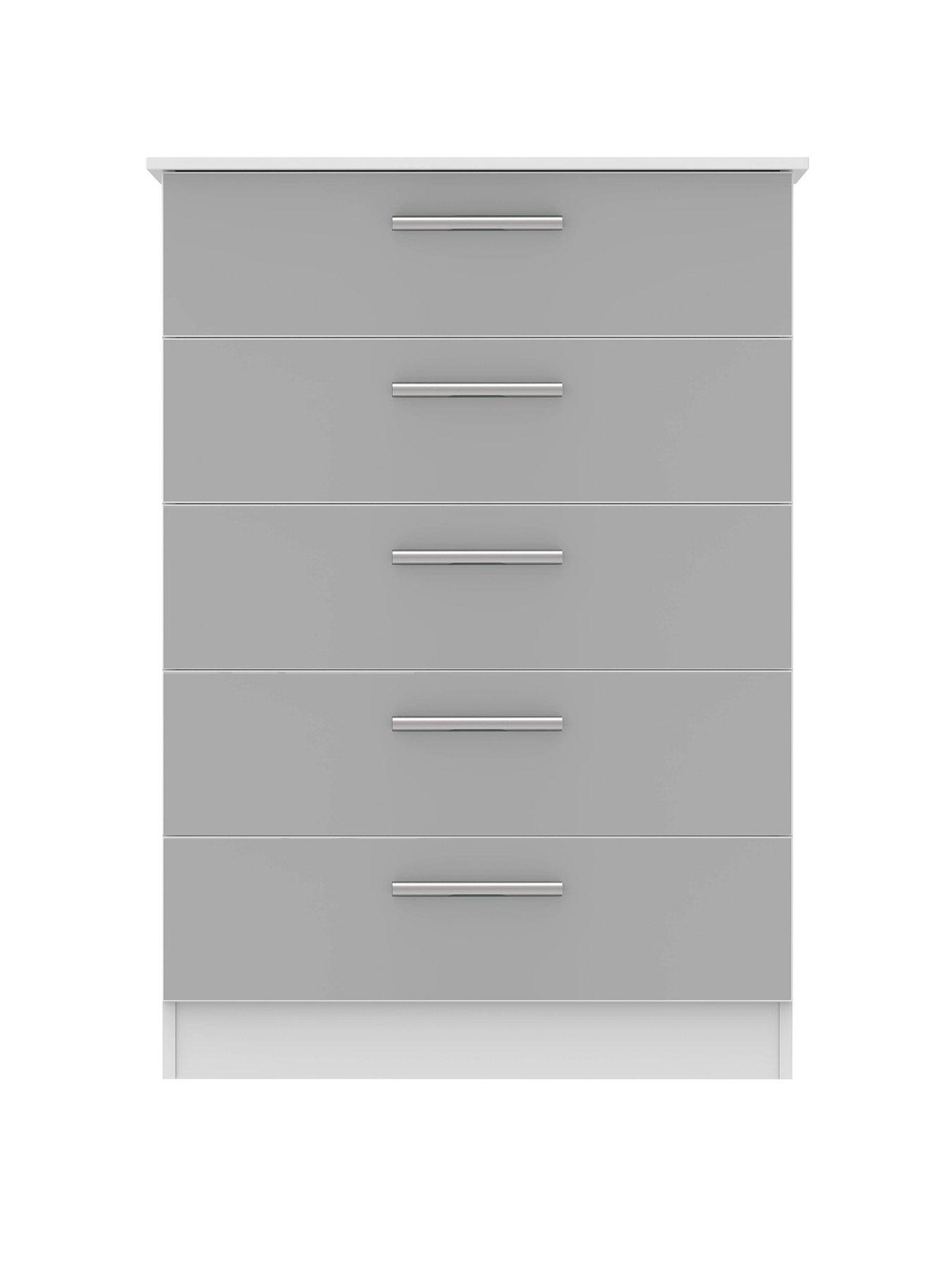 Swift Montreal Gloss Ready Assembled Tall 5 Drawer Chest