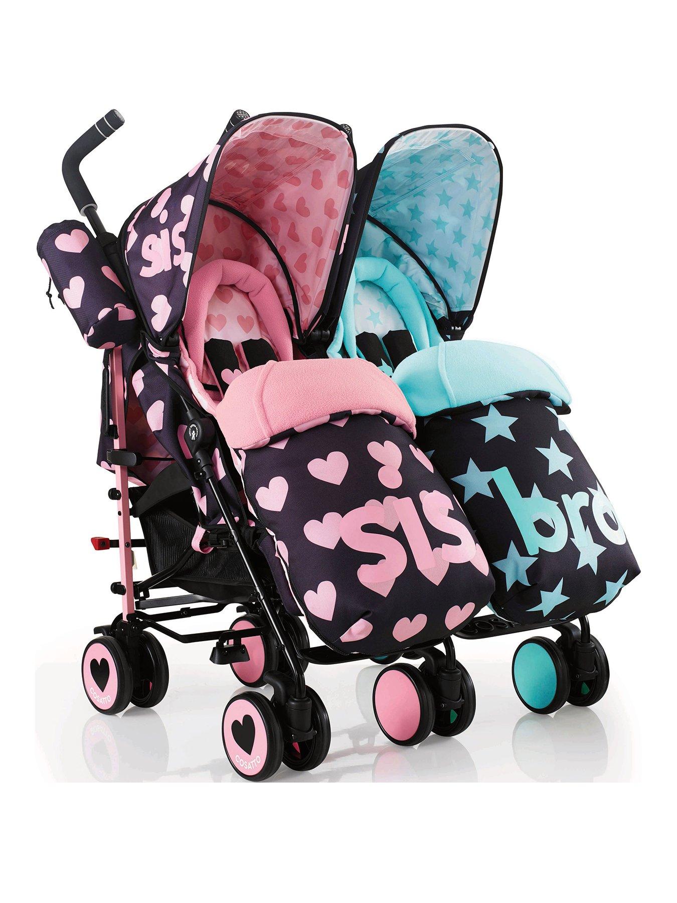 bro and sis pushchair