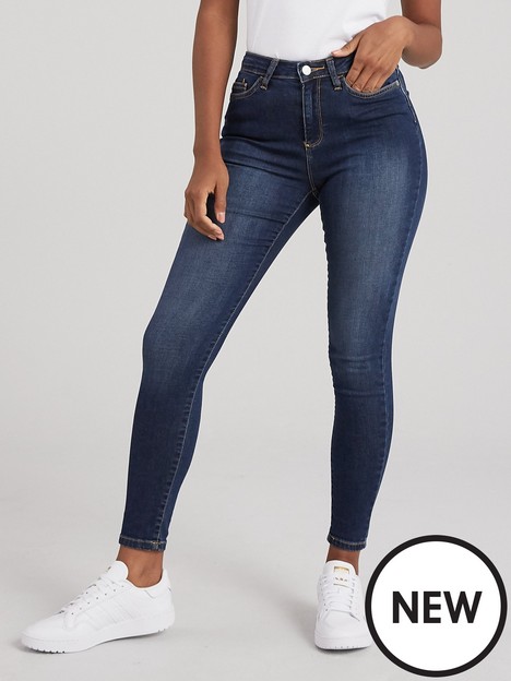 v-by-very-florencenbsphigh-rise-skinny-jeans--nbspindigo