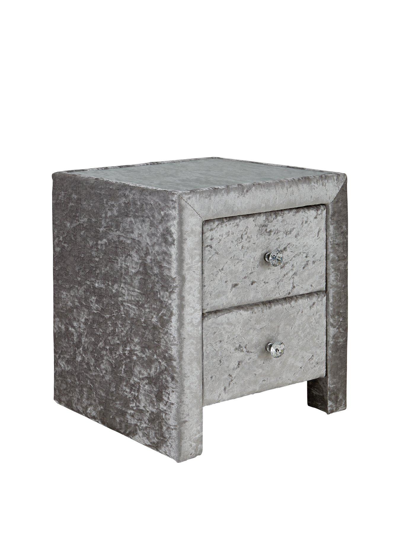 Crushed Velvet Bedside Table Littlewoodsireland Ie