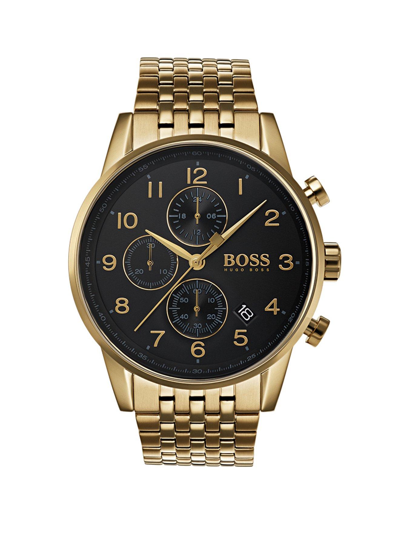 hugo-boss-black-1513531nbspnavigator-black-dial-gold-plated-stainless-steel-bracelet-mens-watch