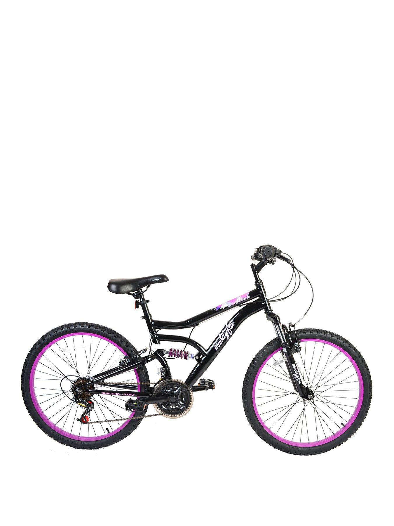 black and purple mountain bike