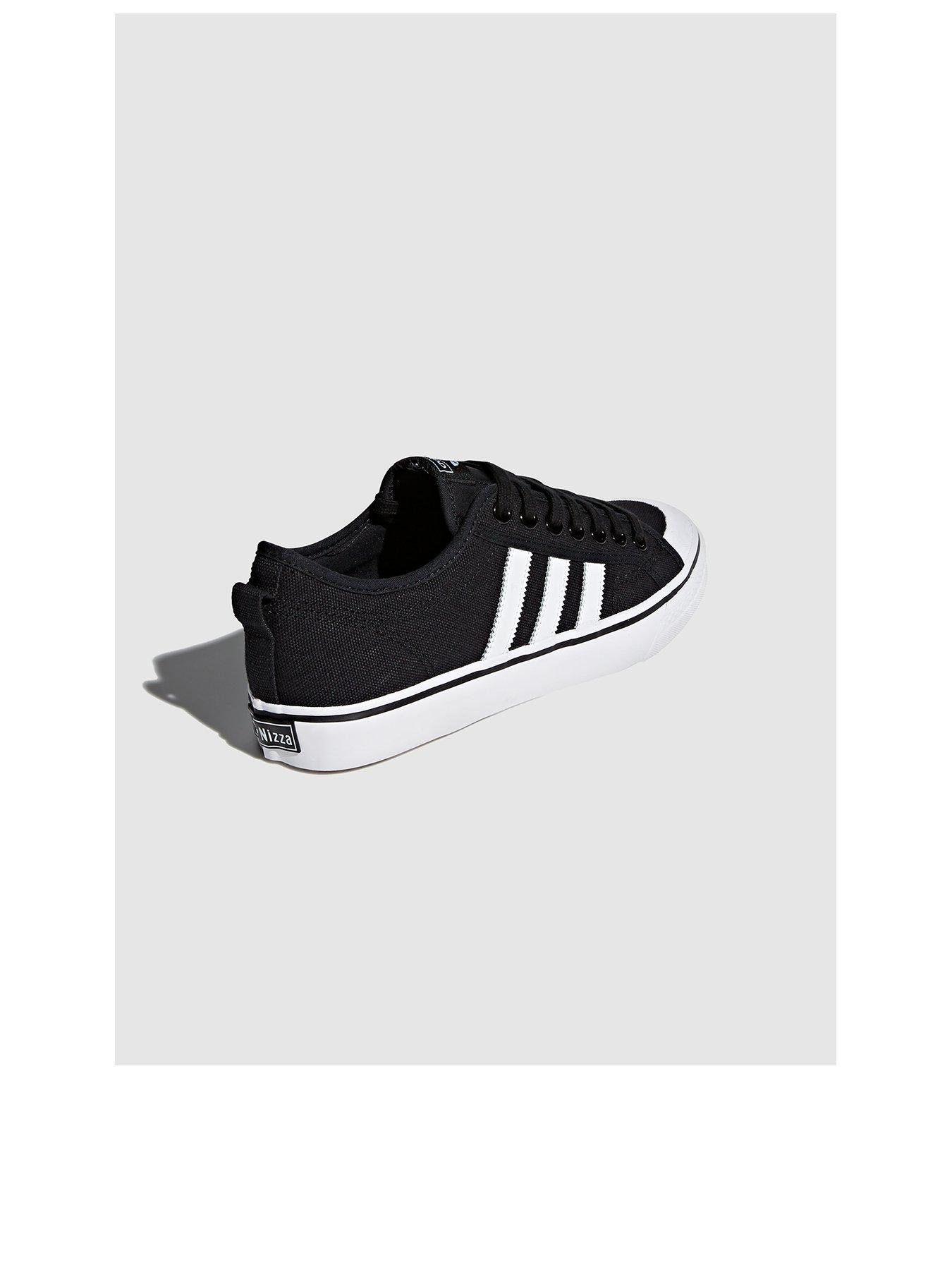 black and white leather adidas