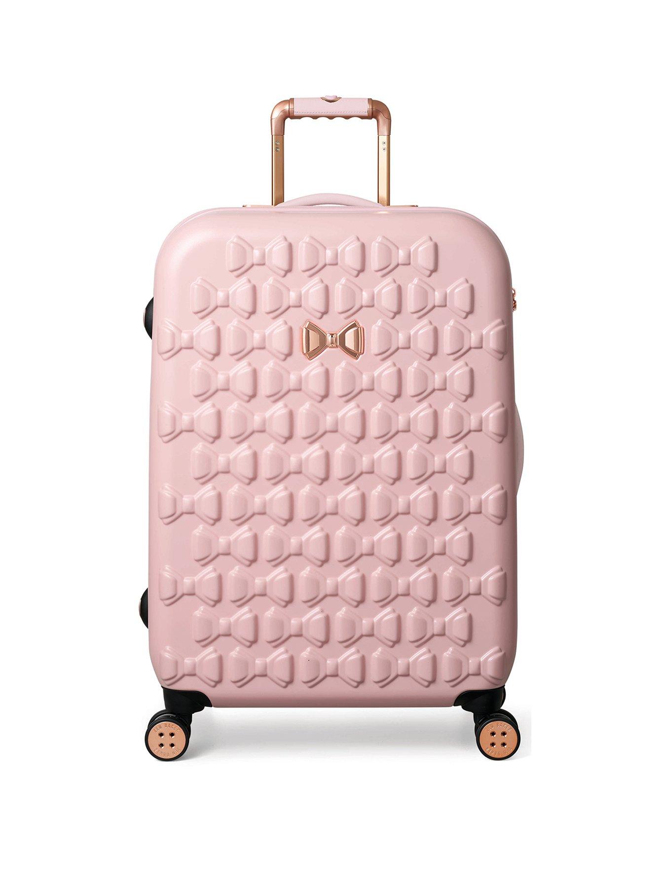 pink 4 wheel suitcase