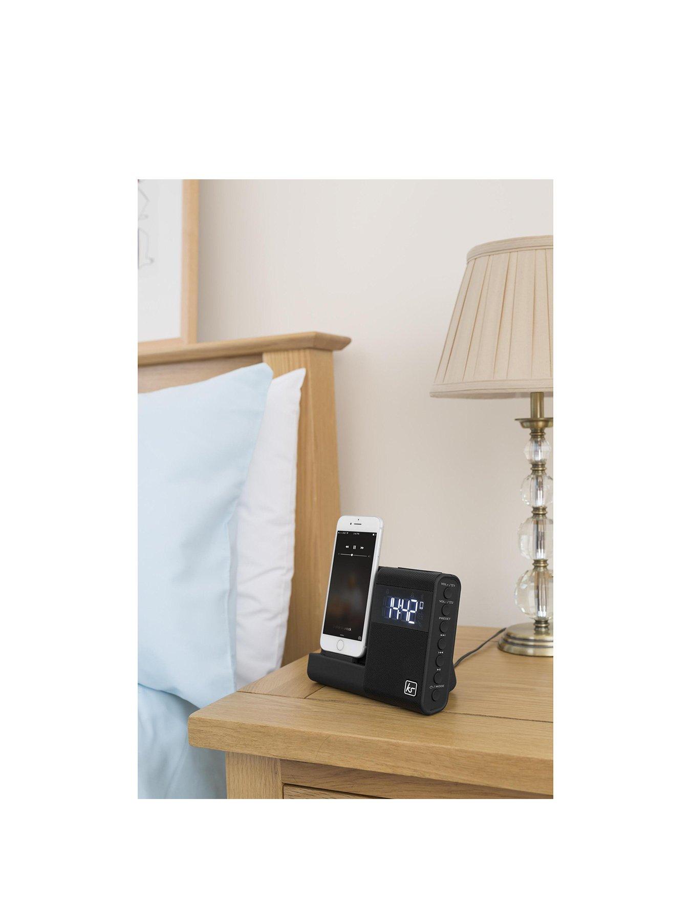 Kitsound X Dock 4 Bluetooth Radio Alarm Docking Station With Dual