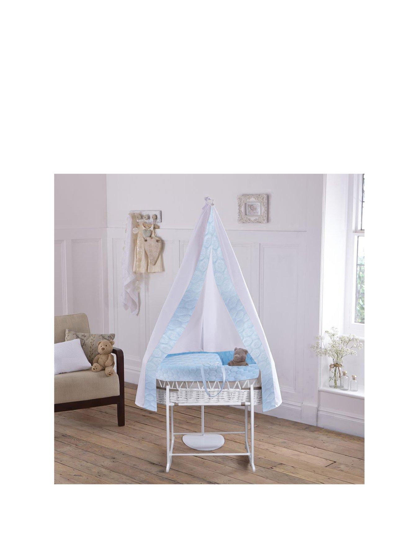 Clair De Lune 6 Piece Marshmallow Moses Starter Set White Wicker