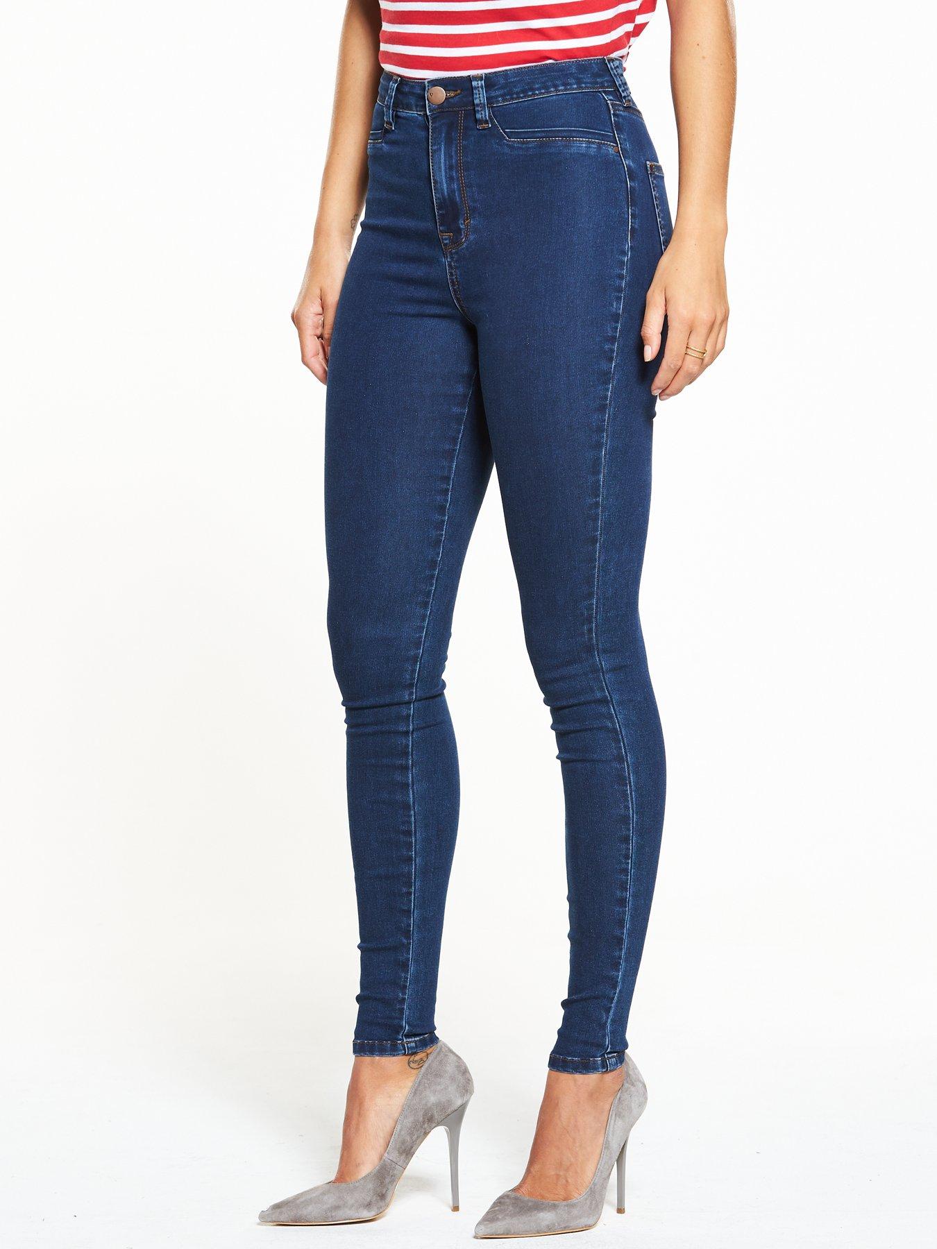 NEW V BY VERY WHITE ADDISON HIGH WAISTED PLUS SIZE SUPER SKINNY JEANS 18 20 22