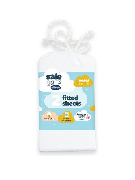 silentnight-safe-nights-2-x-fitted-sheets-moses-basket