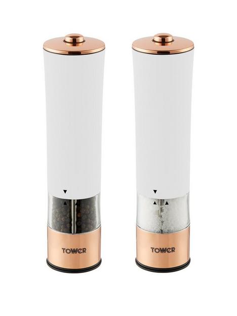tower-rose-gold-electric-salt-and-pepper-mill-ndash-white