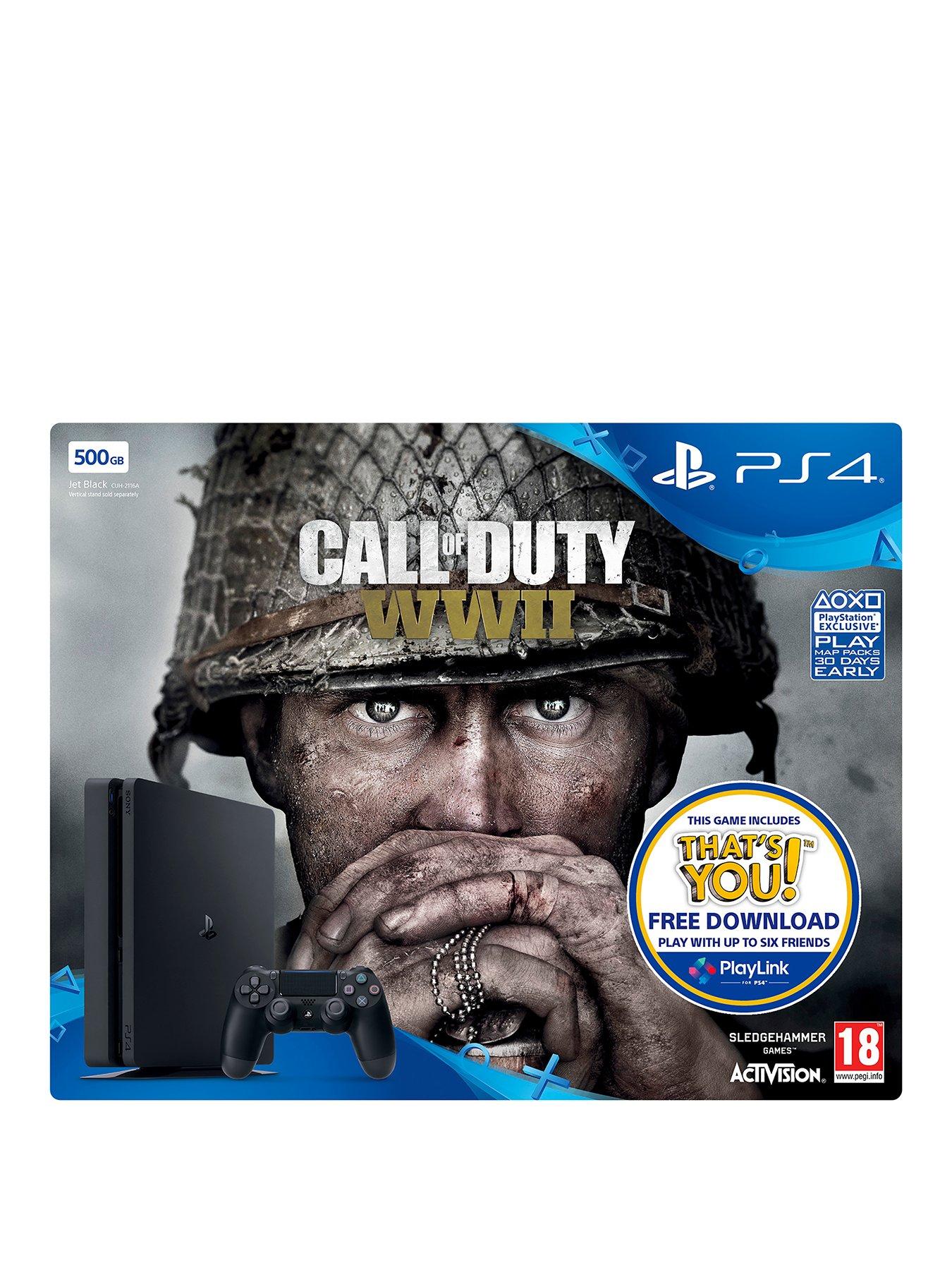 playstation-4-slim-500gbnbspconsole-with-call-of-duty-wwiinbspplus-optional-extra-controller-andor-12-months-playstation-network