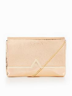 Bags Clutches Purses V By Very Littlewoods Ireland V By Very Bar Metallic Clutch Bag Gold