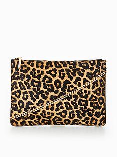 Bags Clutches Purses For Women Littlewoods Ireland V By Very Leather Leopard Clutch Bag