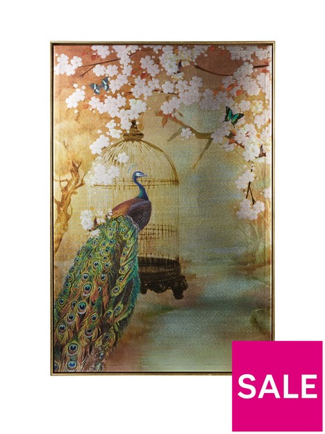 arthouse-suki-peacock-framed-canvas-print